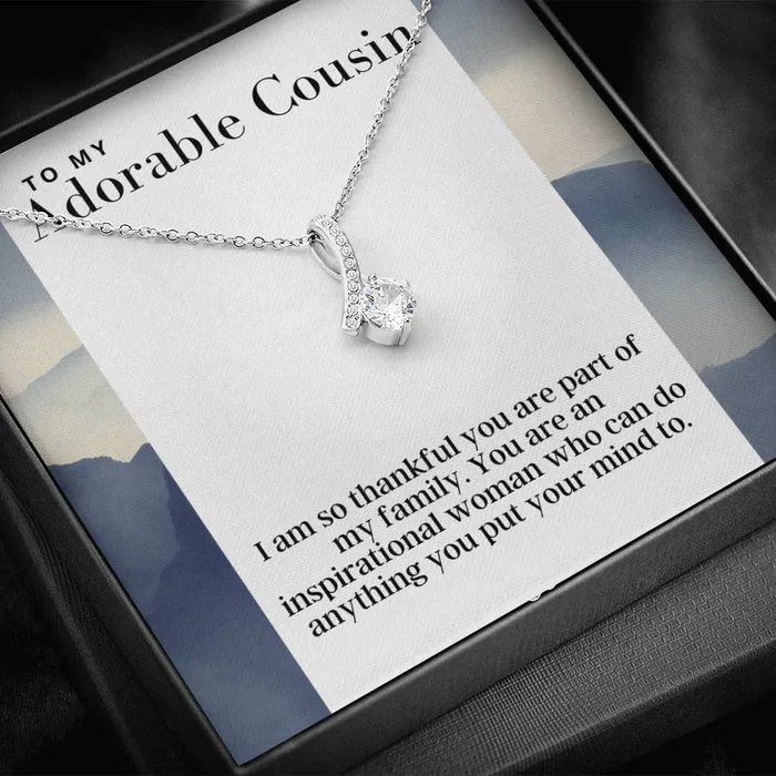 Necklaces ShineOn Fulfillment To My Adorable Cousin Alluring Beauty Pendant Necklace The Perfect Gift For Female Cousin