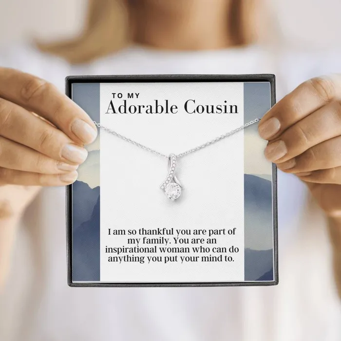 Necklaces ShineOn Fulfillment To My Adorable Cousin Alluring Beauty Pendant Necklace The Perfect Gift For Female Cousin