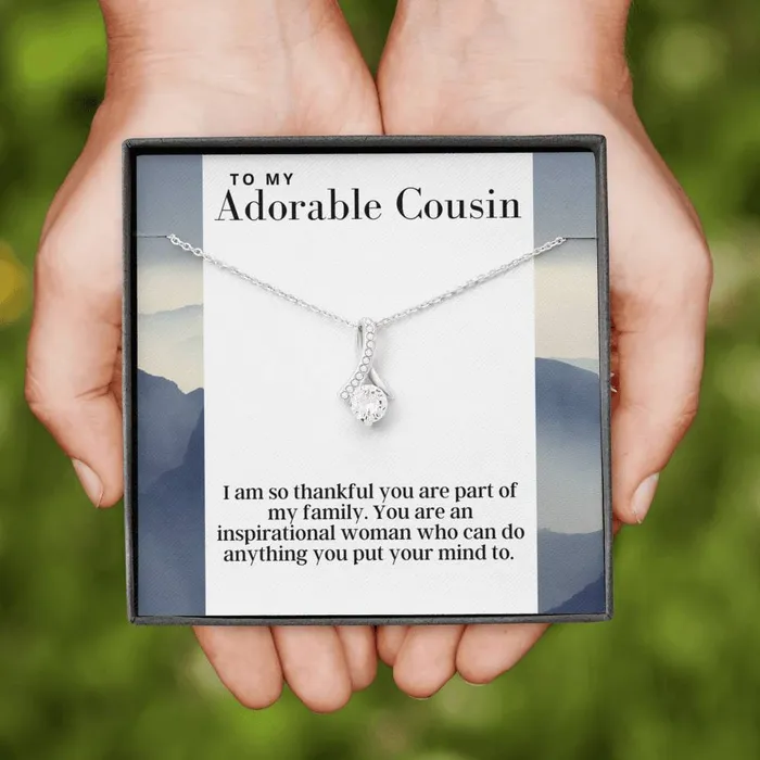 Necklaces ShineOn Fulfillment To My Adorable Cousin Alluring Beauty Pendant Necklace The Perfect Gift For Female Cousin