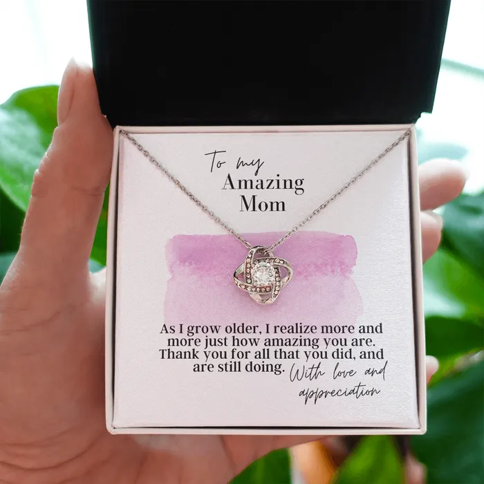 Necklaces ShineOn Fulfillment To My Amazing Mom Love Knot Pendant Necklace The Perfect Gift for Your Mom