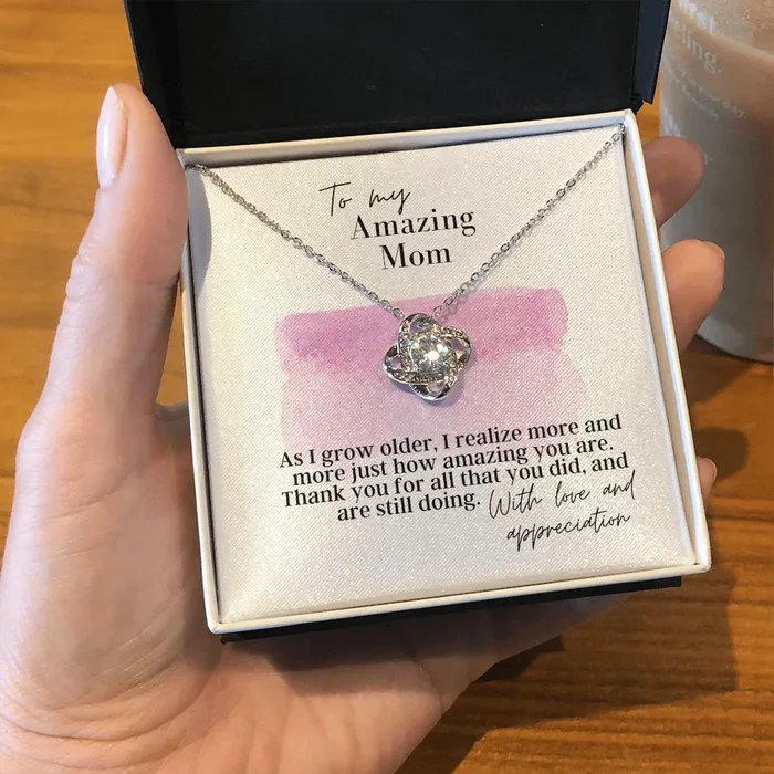 Necklaces ShineOn Fulfillment To My Amazing Mom Love Knot Pendant Necklace The Perfect Gift for Your Mom