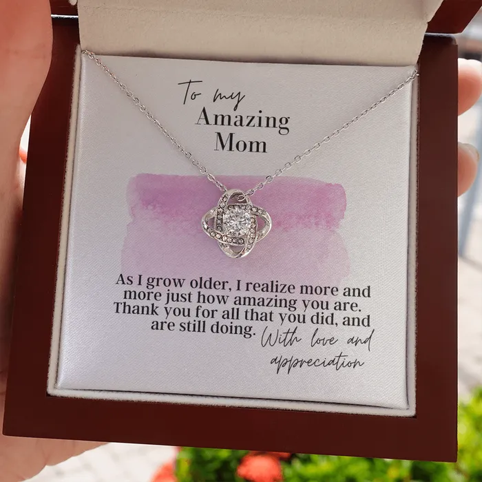 Necklaces ShineOn Fulfillment To My Amazing Mom Love Knot Pendant Necklace The Perfect Gift for Your Mom