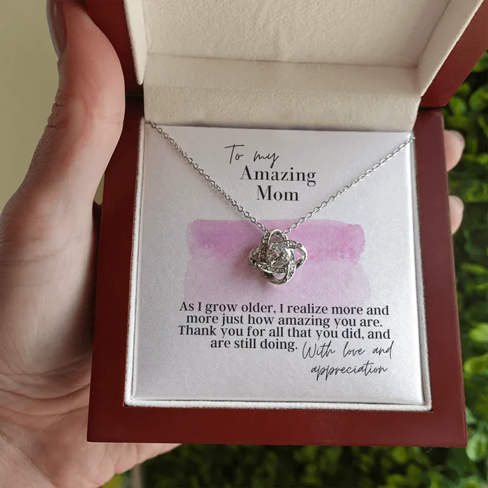 Necklaces ShineOn Fulfillment To My Amazing Mom Love Knot Pendant Necklace The Perfect Gift for Your Mom