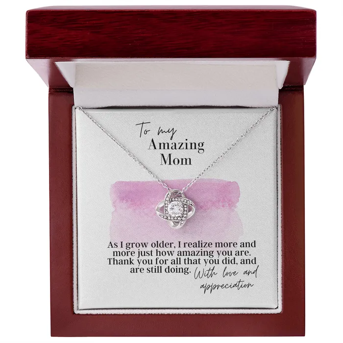 Necklaces ShineOn Fulfillment To My Amazing Mom Love Knot Pendant Necklace The Perfect Gift for Your Mom