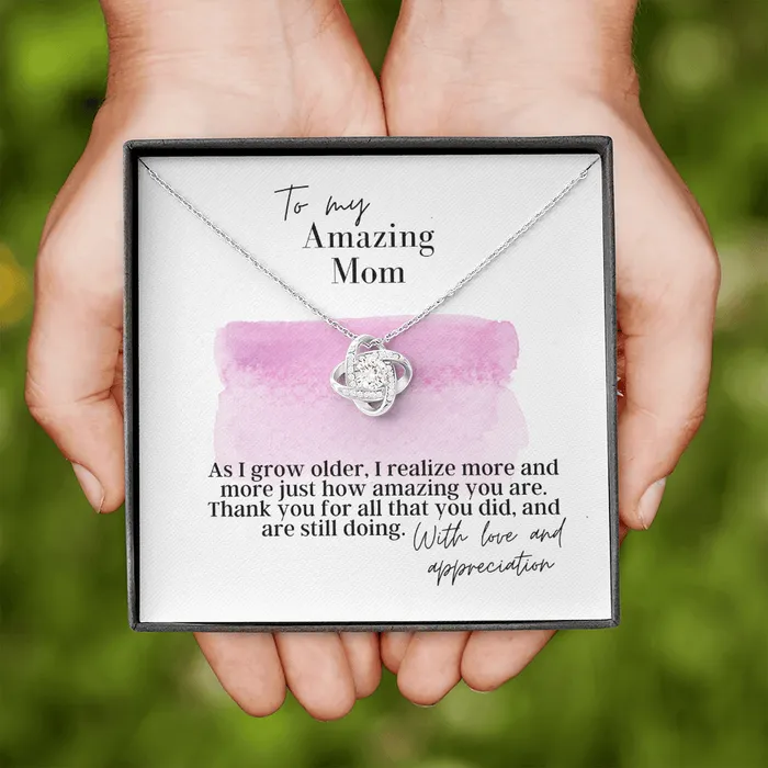 Necklaces ShineOn Fulfillment To My Amazing Mom Love Knot Pendant Necklace The Perfect Gift for Your Mom
