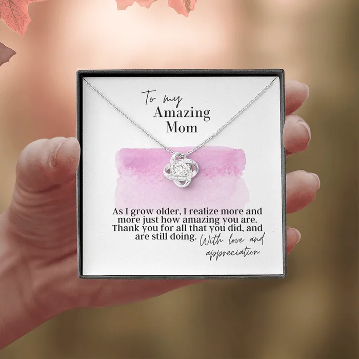 Necklaces ShineOn Fulfillment To My Amazing Mom Love Knot Pendant Necklace The Perfect Gift for Your Mom