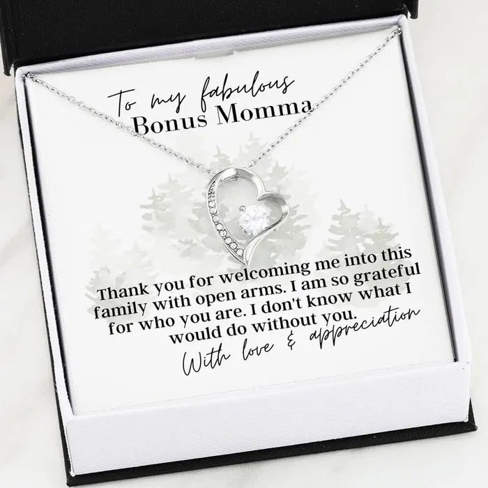 Necklaces ShineOn Fulfillment To My Fabulous Bonus Momma Forever Love Pendant Necklace