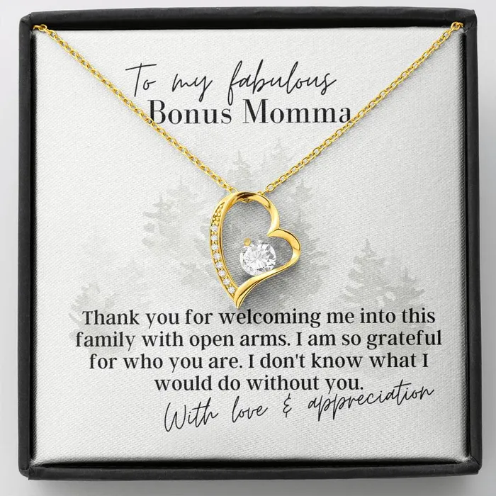 Necklaces ShineOn Fulfillment To My Fabulous Bonus Momma Forever Love Pendant Necklace