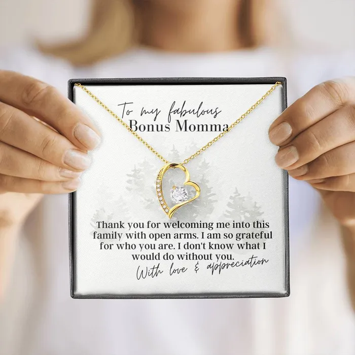 Necklaces ShineOn Fulfillment To My Fabulous Bonus Momma Forever Love Pendant Necklace