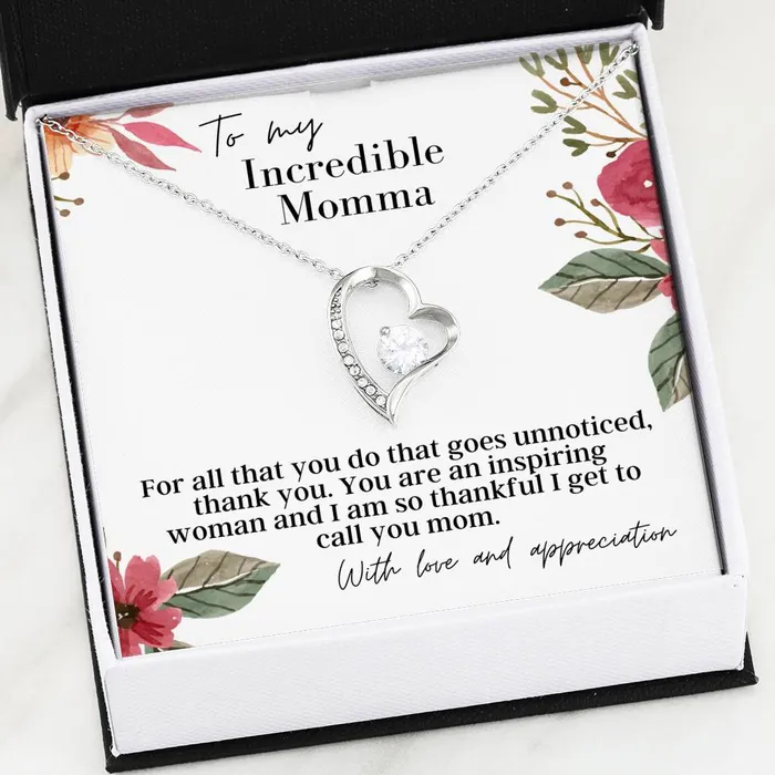 Necklaces ShineOn Fulfillment To My Incredible Momma Forever Love Pendant Necklace