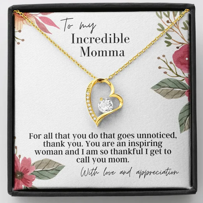Necklaces ShineOn Fulfillment To My Incredible Momma Forever Love Pendant Necklace