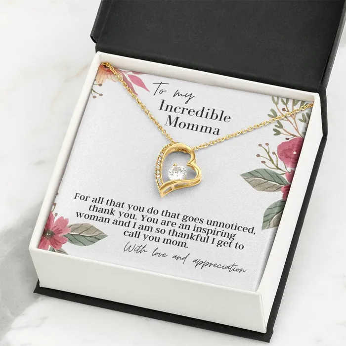 Necklaces ShineOn Fulfillment To My Incredible Momma Forever Love Pendant Necklace