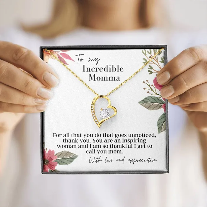 Necklaces ShineOn Fulfillment To My Incredible Momma Forever Love Pendant Necklace