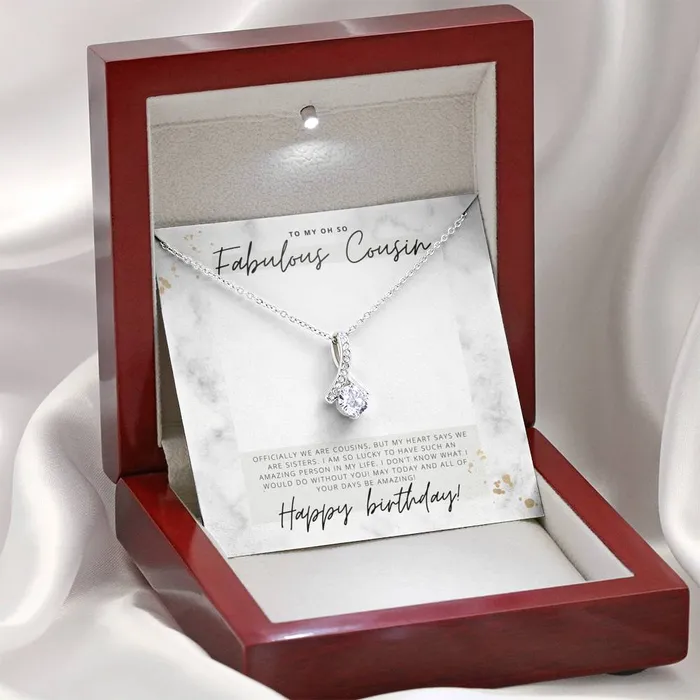Necklaces ShineOn Fulfillment To My Oh So Fabulous Cousin Happy Birthday Birthday Gift for Female Cousin Pendant Necklace