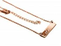 Necklaces Sterling Silver 27mm Bar Necklace Engraved Jewelry