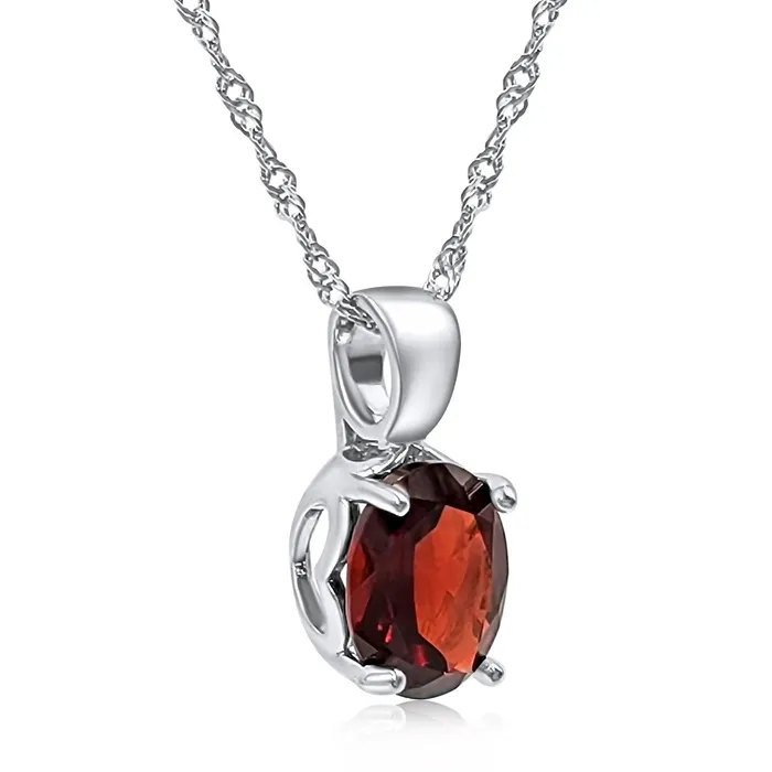 Necklaces Uniquelan Jewelry Natural Garnet Heart Necklace Necklaces Uniquelan Jewelry Natural Garnet Heart Necklace
