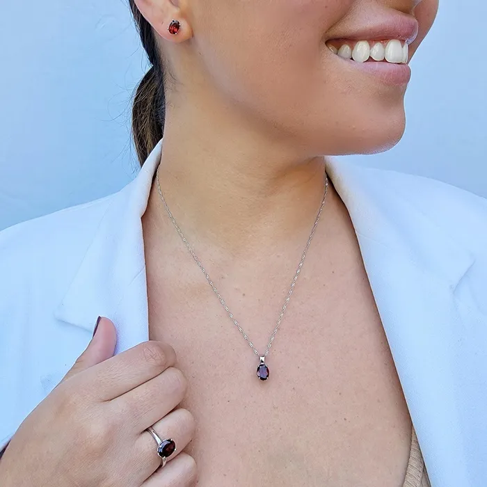 Necklaces Uniquelan Jewelry Natural Garnet Heart Necklace Necklaces Uniquelan Jewelry Natural Garnet Heart Necklace