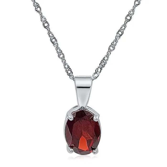Necklaces Uniquelan Jewelry Natural Garnet Heart Necklace Necklaces Uniquelan Jewelry Natural Garnet Heart Necklace