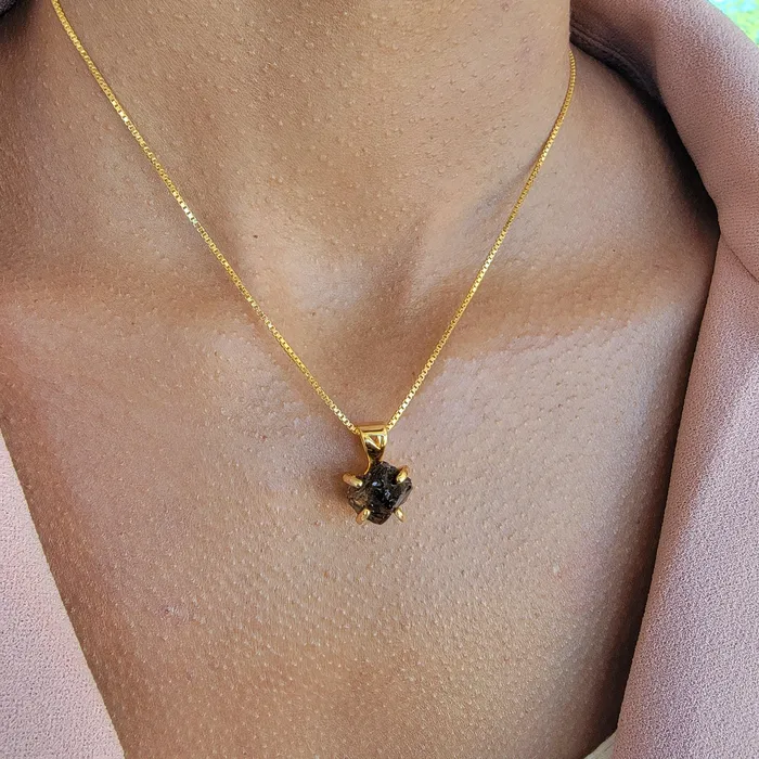 Necklaces Uniquelan Jewelry Raw Smoky Quartz Pendant Necklace