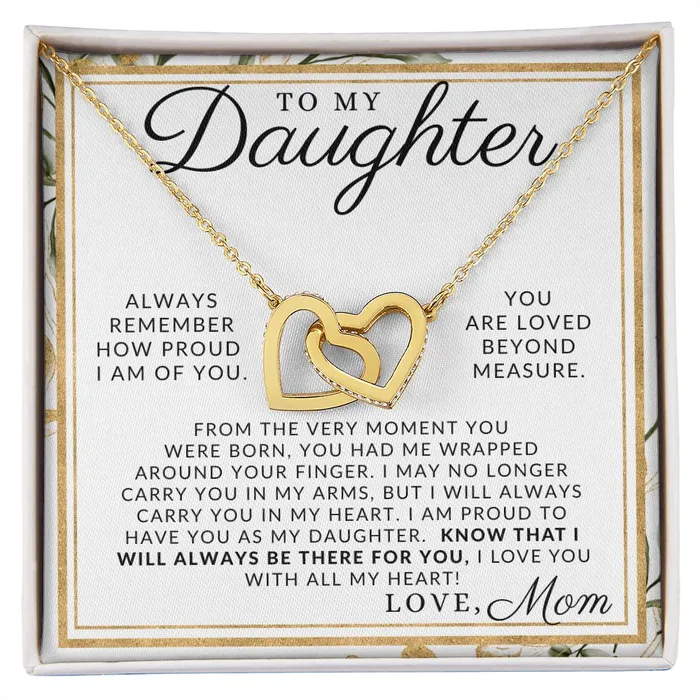 Necklaces You Are Loved To My Daughter From Mom Mother to Daughter Necklace Christmas Gifts Birthday Present Graduation Gift Valentines Day ShineOn Fulfillment