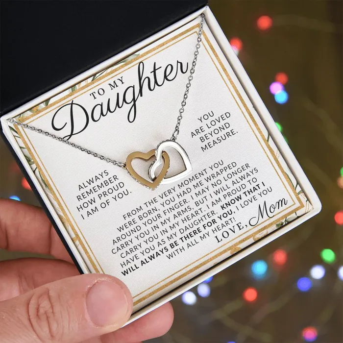 Necklaces You Are Loved To My Daughter From Mom Mother to Daughter Necklace Christmas Gifts Birthday Present Graduation Gift Valentines Day ShineOn Fulfillment