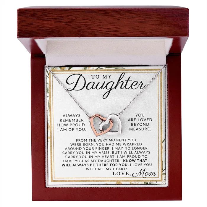 Necklaces You Are Loved To My Daughter From Mom Mother to Daughter Necklace Christmas Gifts Birthday Present Graduation Gift Valentines Day ShineOn Fulfillment