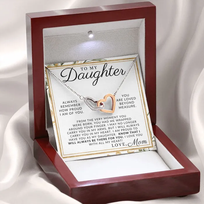Necklaces You Are Loved To My Daughter From Mom Mother to Daughter Necklace Christmas Gifts Birthday Present Graduation Gift Valentines Day ShineOn Fulfillment
