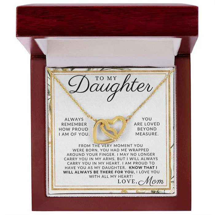 Necklaces You Are Loved To My Daughter From Mom Mother to Daughter Necklace Christmas Gifts Birthday Present Graduation Gift Valentines Day ShineOn Fulfillment