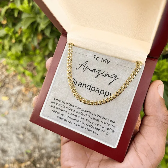 Necklaces You Are The Thing Legends Are Made Of Gift for Grandpappy Cuban Linked Chain Necklace ShineOn Fulfillment
