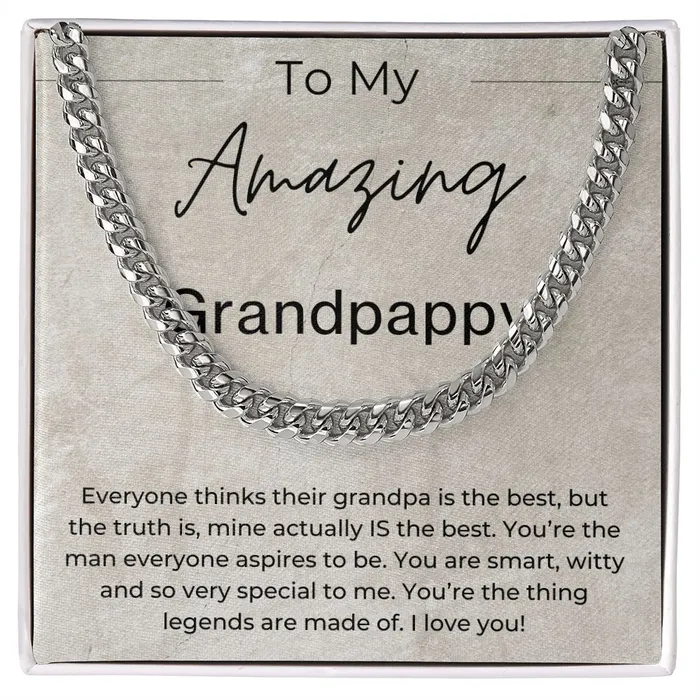 Necklaces You Are The Thing Legends Are Made Of Gift for Grandpappy Cuban Linked Chain Necklace ShineOn Fulfillment
