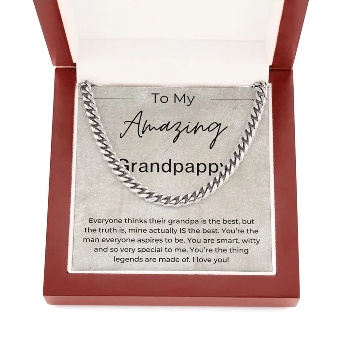 Necklaces You Are The Thing Legends Are Made Of Gift for Grandpappy Cuban Linked Chain Necklace ShineOn Fulfillment