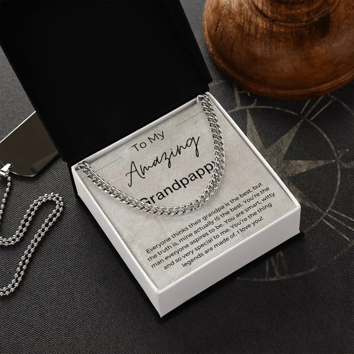 Necklaces You Are The Thing Legends Are Made Of Gift for Grandpappy Cuban Linked Chain Necklace ShineOn Fulfillment