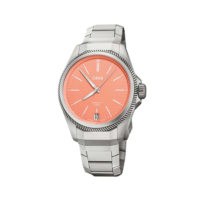ORIS Watches Oris ProPilot X Calibre 400 Salmon Dial Watch 39mm