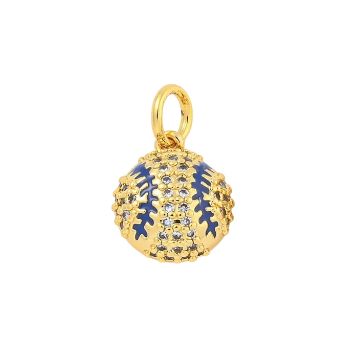 pau jewelry Charm Necklaces Baseball charm