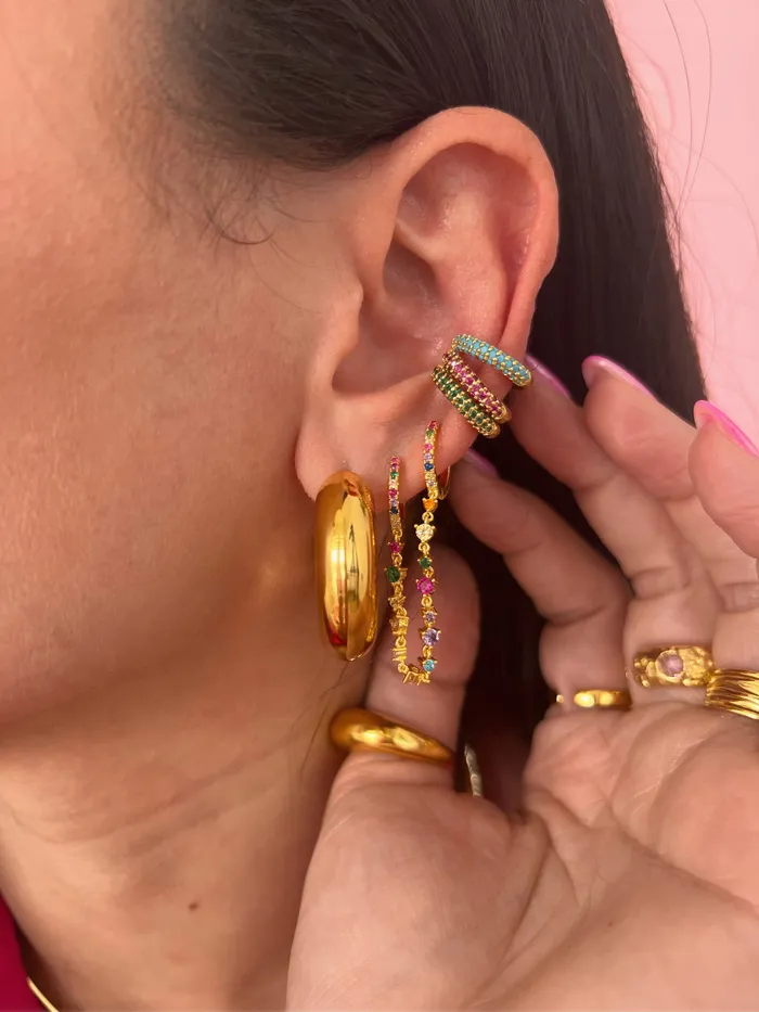 pau jewelry Earrings Chunky half hoop earrings