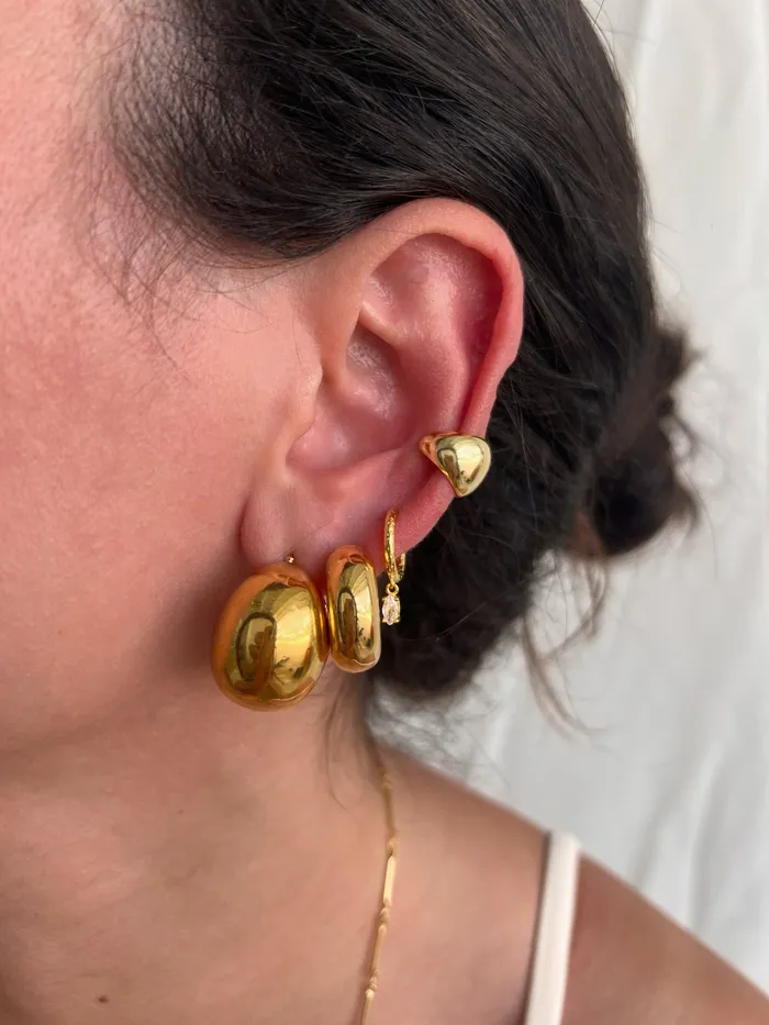 pau jewelry Earrings Chunky half hoop earrings