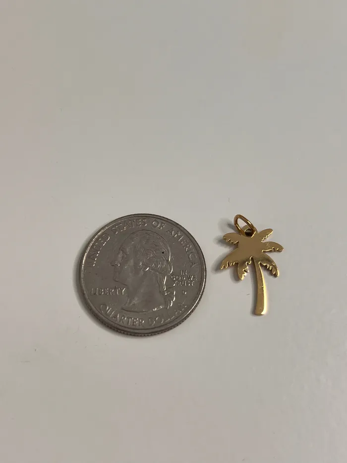 pau jewelry Palm tree charm Charm Necklaces pau jewelry Palm tree charm Charm Necklaces