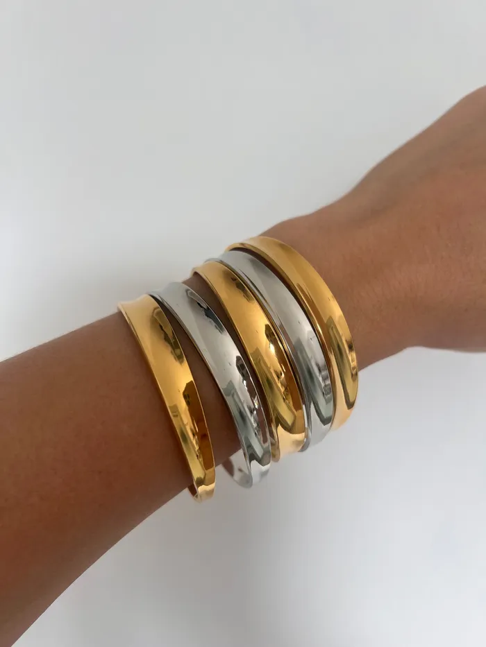 pau jewelry Smooth cuff bangle bracelet Bracelets