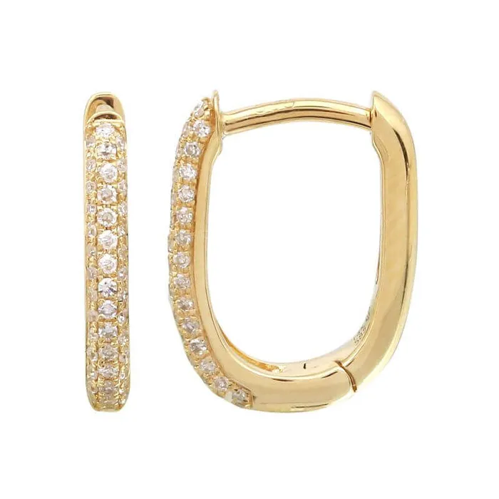 PreStyled Sets 14K Gold Micro Pave 3Row Diamond U Huggies Izakov Diamonds Fine Jewelry PreStyled Sets 14K Gold Micro Pave 3Row Diamond U Huggies Izakov Diamonds Fine Jewelry
