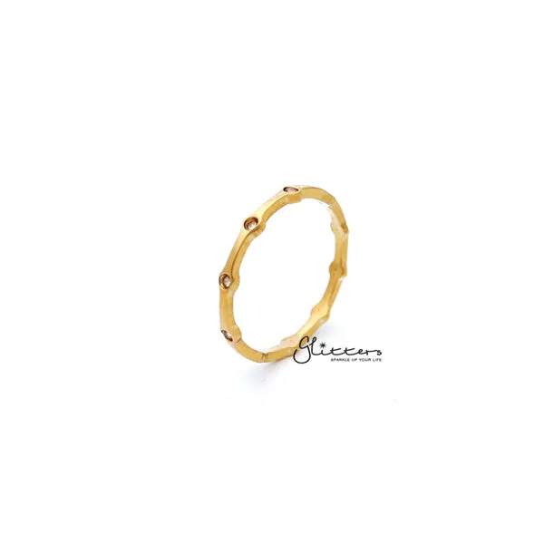 PreStyled Sets 18K Gold Plated over Stainless Steel CZ Dots Womens Rings Glitters PreStyled Sets 18K Gold Plated over Stainless Steel CZ Dots Womens Rings Glitters