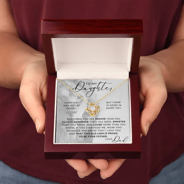 Proud of You Daughter To My Daughter From Dad Father to Daughter Necklace ShineOn Fulfillment Necklaces