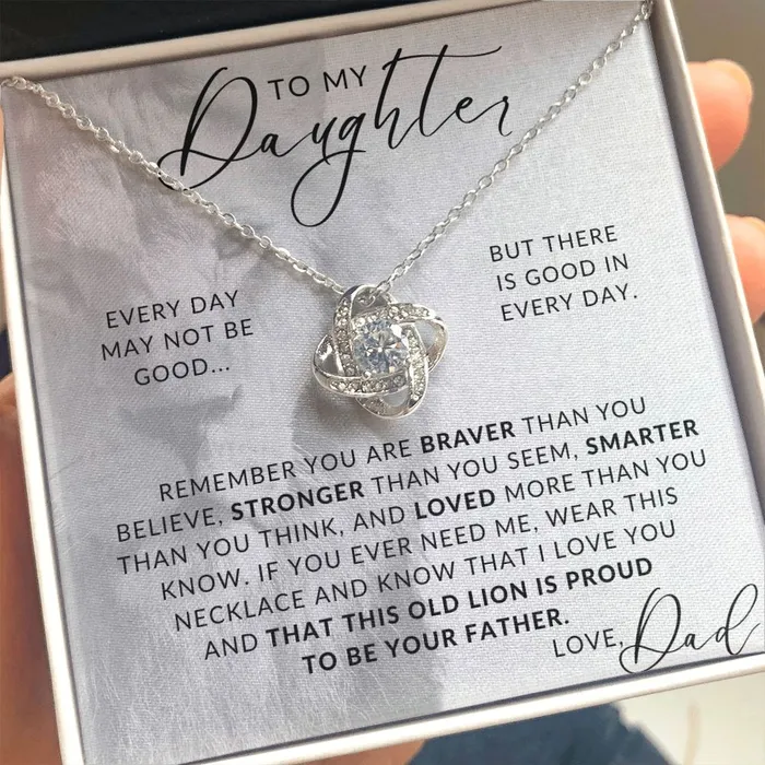 Proud of You Daughter To My Daughter From Dad Father to Daughter Necklace ShineOn Fulfillment Necklaces