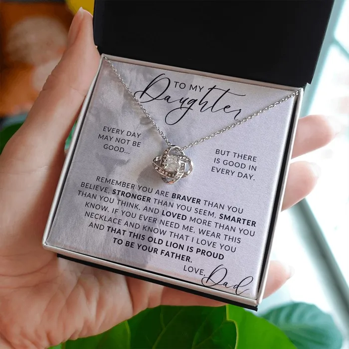 Proud of You Daughter To My Daughter From Dad Father to Daughter Necklace ShineOn Fulfillment Necklaces