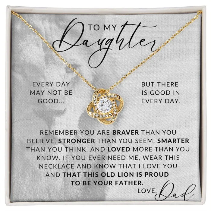 Proud of You Daughter To My Daughter From Dad Father to Daughter Necklace ShineOn Fulfillment Necklaces