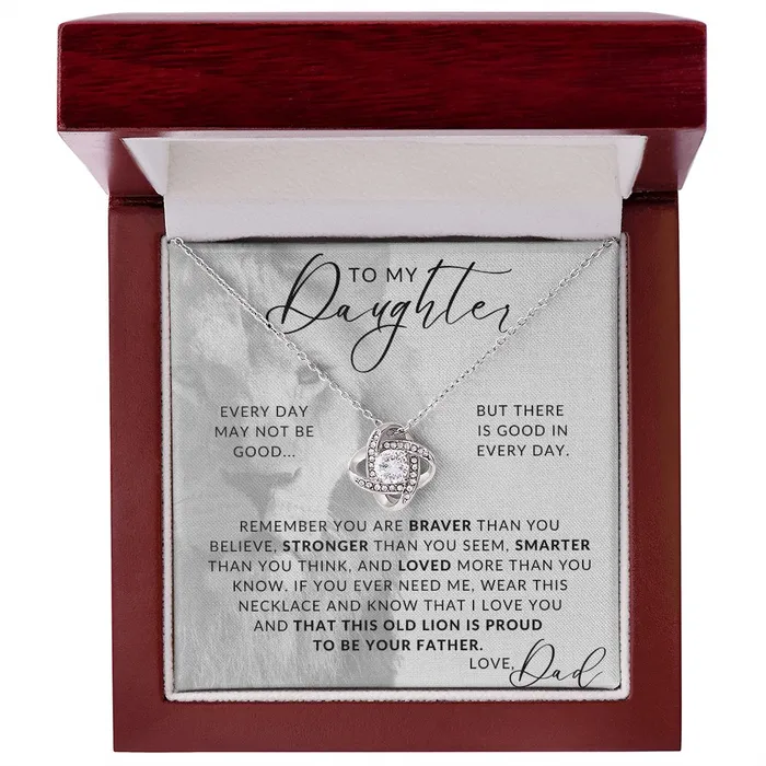 Proud of You Daughter To My Daughter From Dad Father to Daughter Necklace ShineOn Fulfillment Necklaces