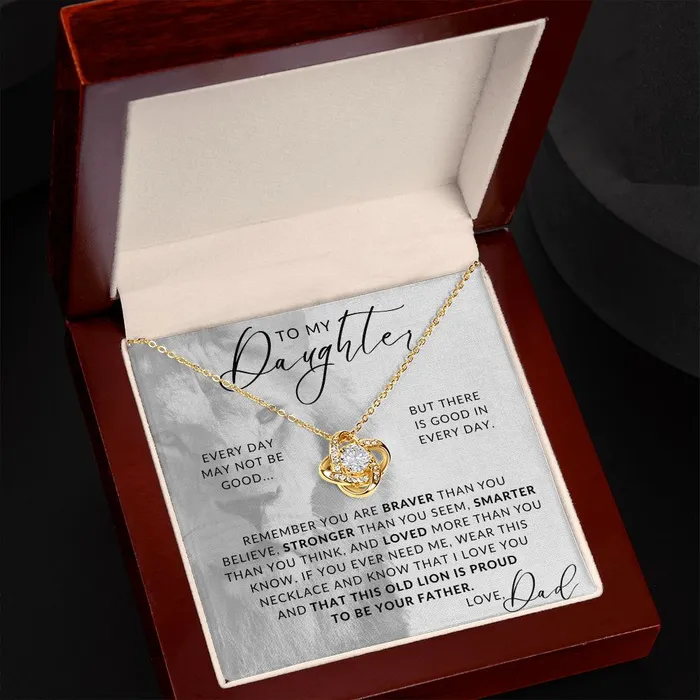 Proud of You Daughter To My Daughter From Dad Father to Daughter Necklace ShineOn Fulfillment Necklaces