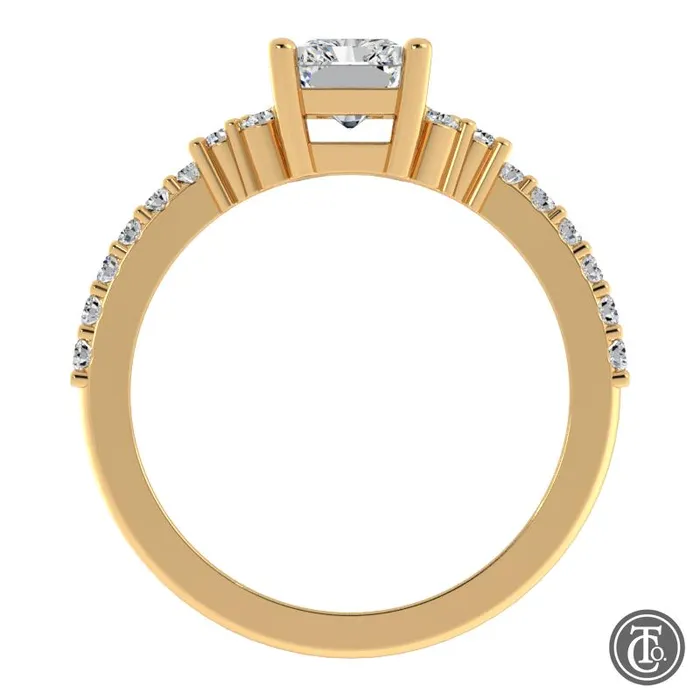 Radiant MultiStone SemiMount Engagement Ring Thollot Co Rings Radiant MultiStone SemiMount Engagement Ring Thollot Co Rings