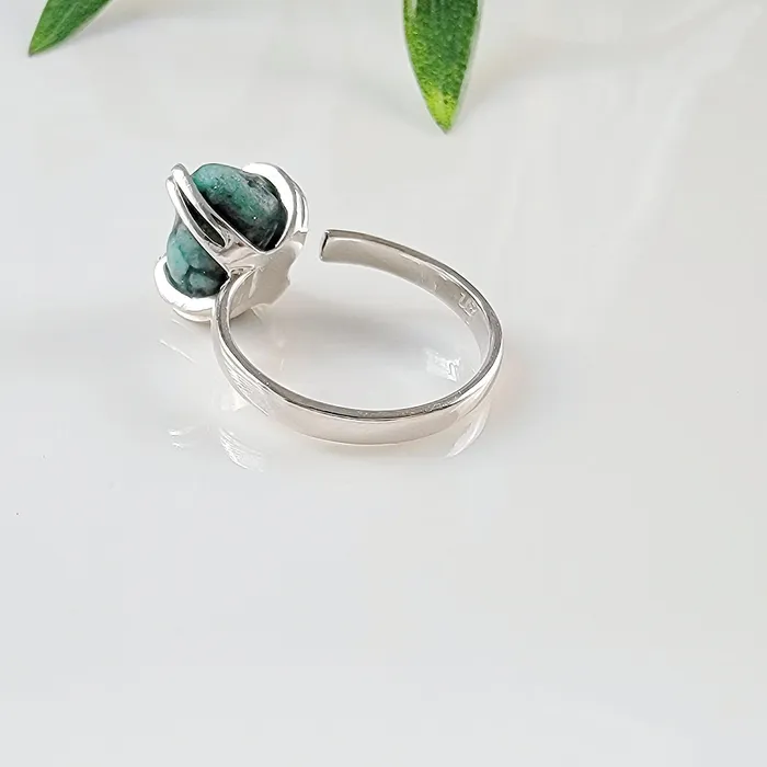 Raw Emerald Adjustable Ring Uniquelan Jewelry Rings Raw Emerald Adjustable Ring Uniquelan Jewelry Rings