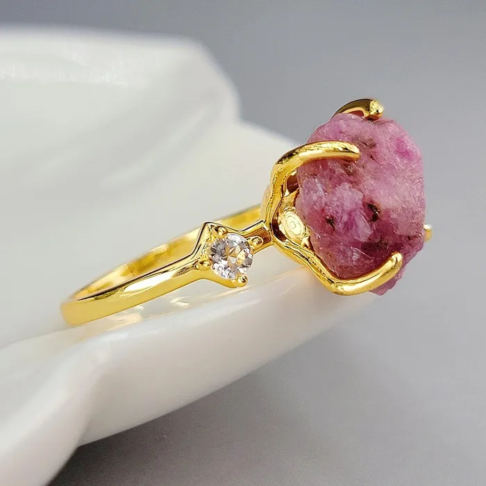 Real Raw Pink Sapphire Ring Uniquelan Jewelry Rings Real Raw Pink Sapphire Ring Uniquelan Jewelry Rings