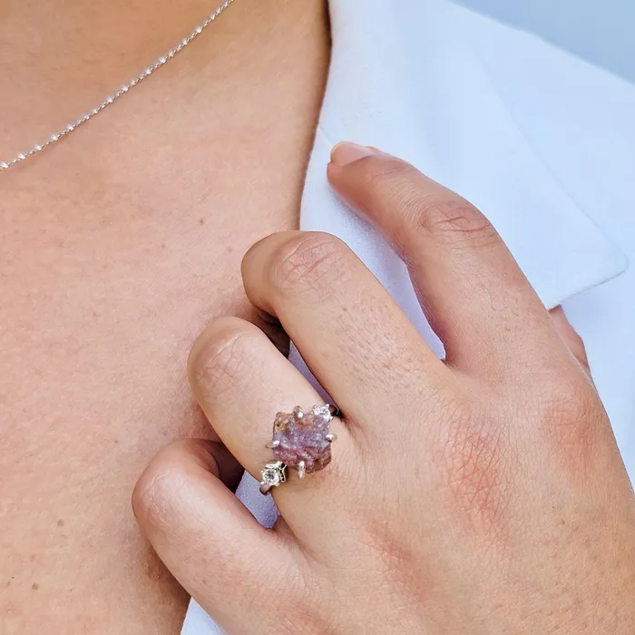 Real Raw Pink Sapphire Ring Uniquelan Jewelry Rings Real Raw Pink Sapphire Ring Uniquelan Jewelry Rings
